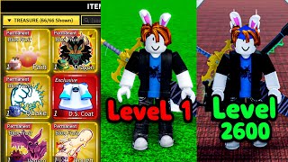 Blox Fruits Level 1 - 2600 Noob to Pro, But I Use EVERY PERMANENT FRUIT... [MOVIE]
