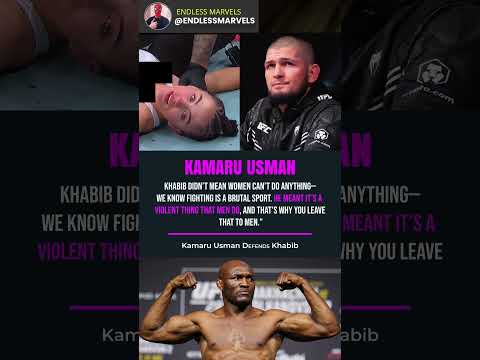 KAMARU Usman addresses the Khabib backlash 🔥 #ufc