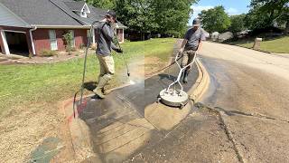 We thought this sidewalk was ASPHALT until we started cleaning it