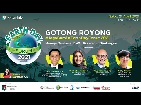 Earth Day Forum 2021 : Menuju Biodiesel B40 : Risiko dan Tantangan