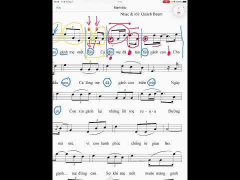 Tìm Điểm Phách bài Gánh mẹ bằng cách nhìn sheet nhạc