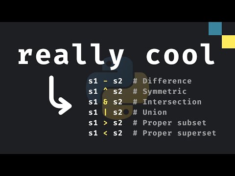 Cool Set Features No One Told You About In Python