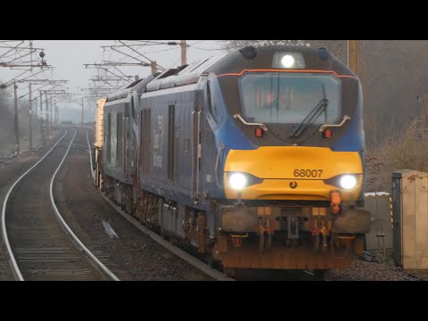 DRS 68007 and 68002 power through Manningtree Working 6L70 3/3/22
