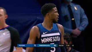 Malik Beasley Offense & Defense Show Minnesota Timberwolves Detroit Pistons 23/12/20