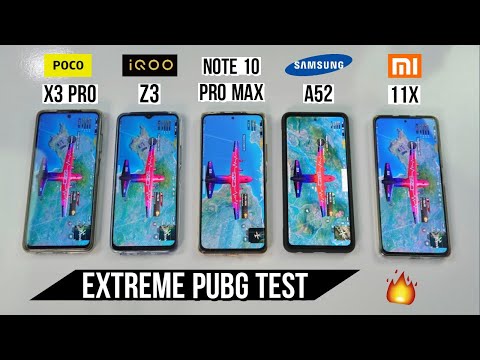 Poco X3 Pro, iQOO Z3, Mi 11X, Samsung A52, Redmi Note 10 Pro Max Extreme Pubg Test 😱