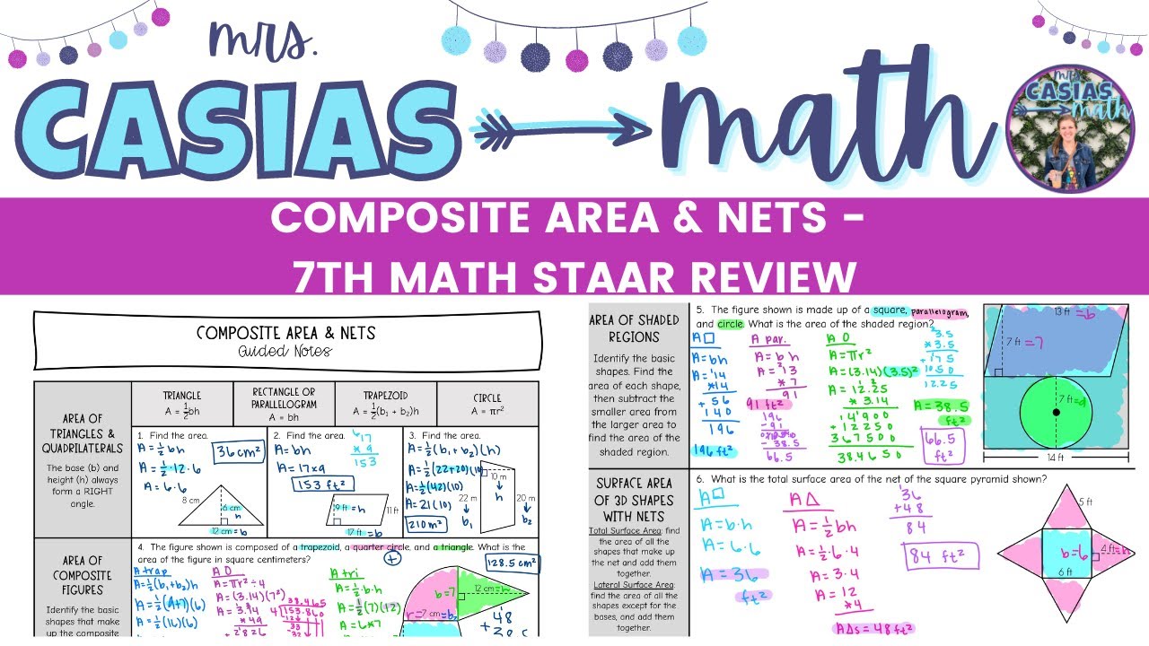 Finding Area of Composite Figures and 3D Nets