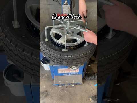 Caravan Tyron band fitting and TOOL #garage #tyre #caravan #cars #mechanic #fail
