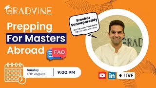 Prepping for Masters Abroad | Live with Sreekar 🎓🌍