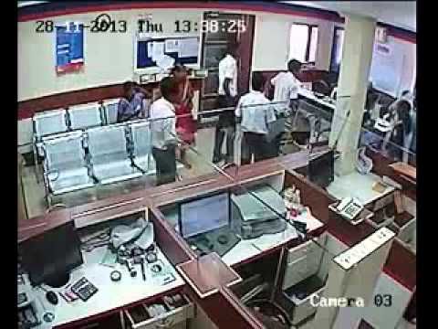Black Cats™ CCTV camera Robbery in SBI Bank Chennai