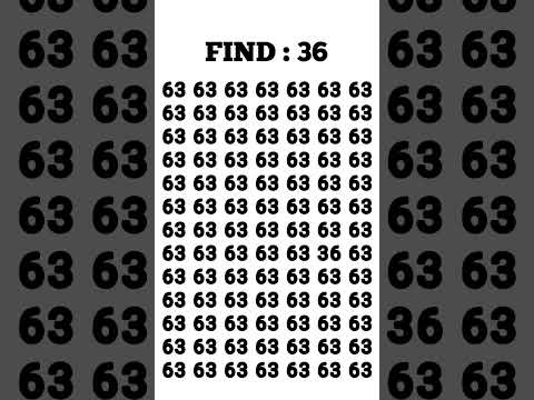 Find the odd number 👉 36 within 5 second #shorts