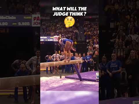 How did she stay on the beam😱 #gymnastics #beam #save #fall #ncaa #sports #wow