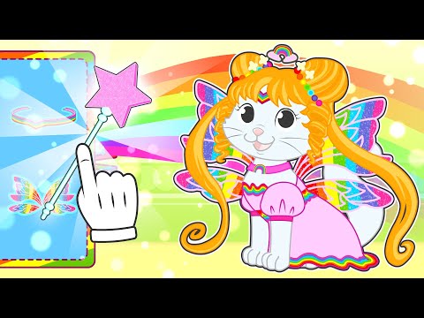 BABY PETS 🧚🌈 Kira a Gatinha se Transforma em uma Fada Arco-Íris Mágica