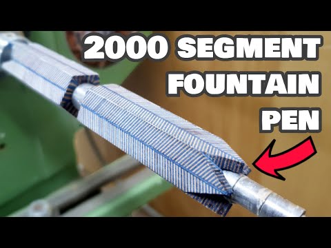 I make a 2000 SEGMENT FOUNTAIN PEN | Woodturning challenge