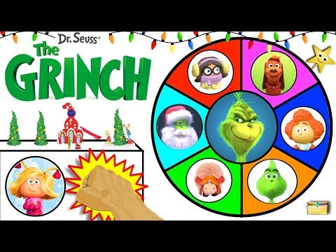 THE GRINCH MOVIE Spinning Wheel Game w/ Toys from 2018 GRINCH