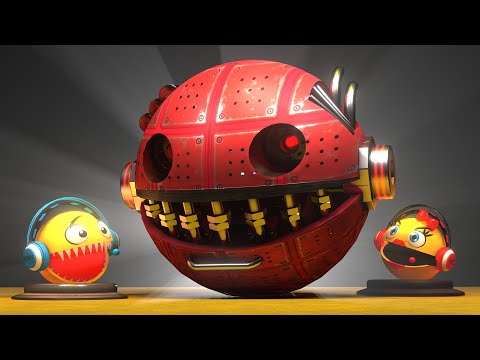 PACMAN VS MONSTER PACMAN VS ROBOT PACMAN -PINK SOLIDIERS 23