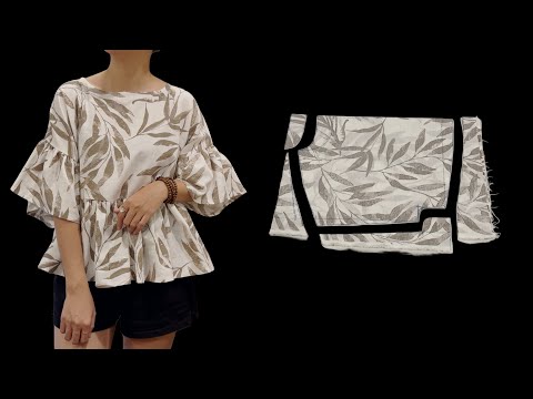 🦋 Make Your Own Beautiful Blouse | Cut and Sew Blouses Easily