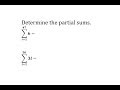 Understanding Partial Sums and Summation Formulas