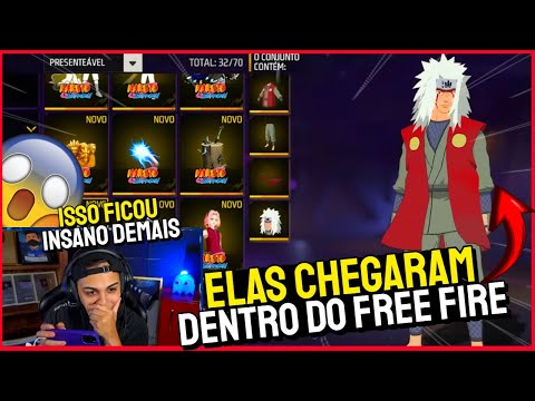 REAÇÃO DO FREITAS AO VER AS SKINS DO NARUTO DENTRO DO FREE FIRE NA LISTA DE DESEJOS