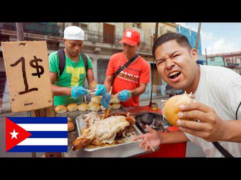 PROBANDO COMIDA CALLEJERA SUPER BARATA EN CUBA