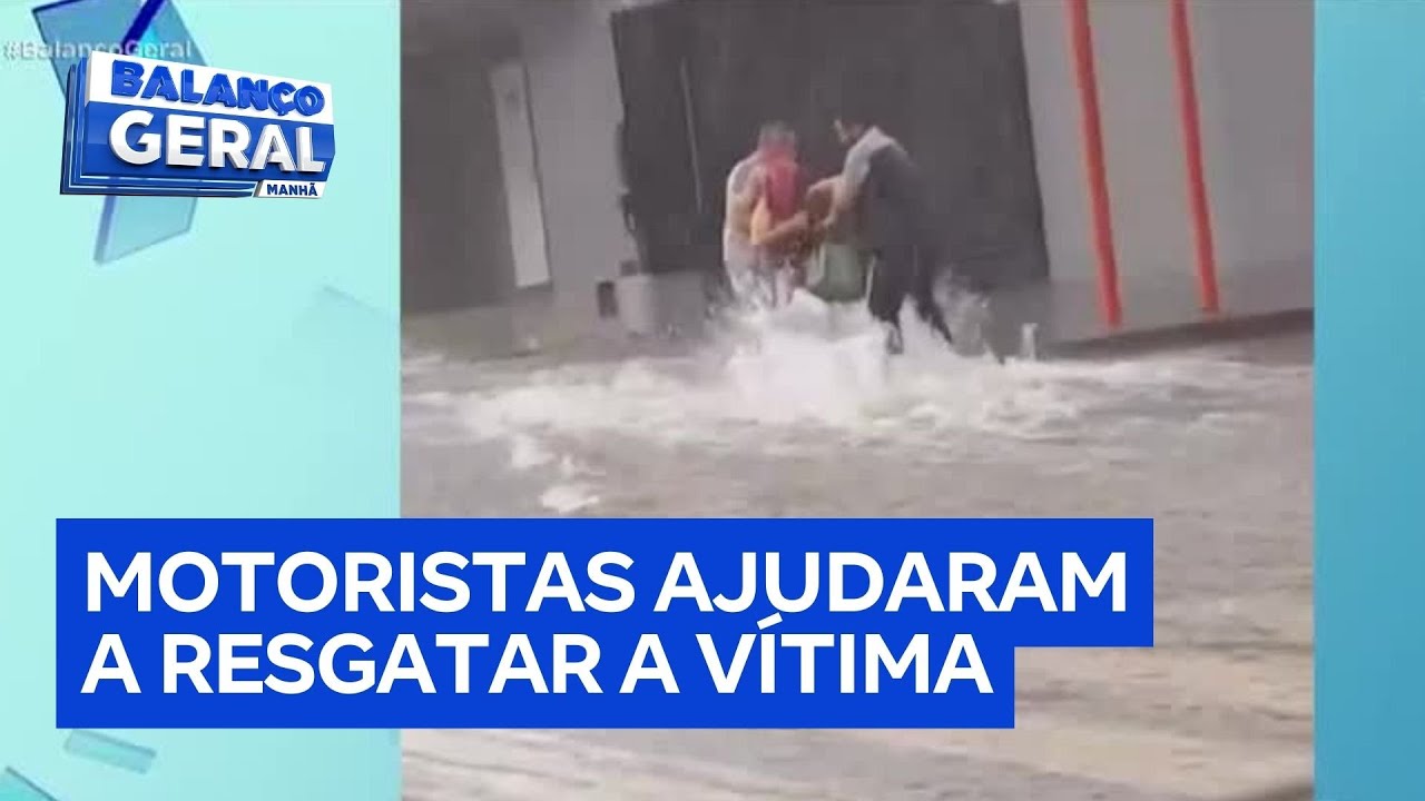 Mulher é arrastada por enxurrada durante temporal em Rio Verde GO