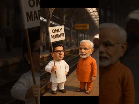 hindi vs marathi | modi ji vs raj thackeray🤣 #funny #trending #shorts #viral #comedy #video