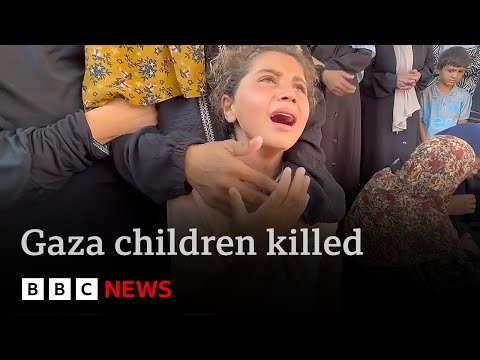 YouTube video thumbnail: At Least 10 Children Killed by Israeli Airstrike While Queuing at Gaza Medical Centre