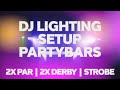 2x MAX PartyBar12 Disco Party Light Bar with Stands & Cases