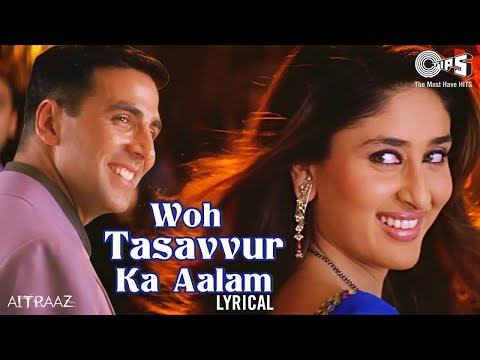 Woh Tassavur Ka Aalam - Lyrical | Woh Pyaar Pyaar Pyaar | Udit & Alka | Aitraaz | Hindi Song