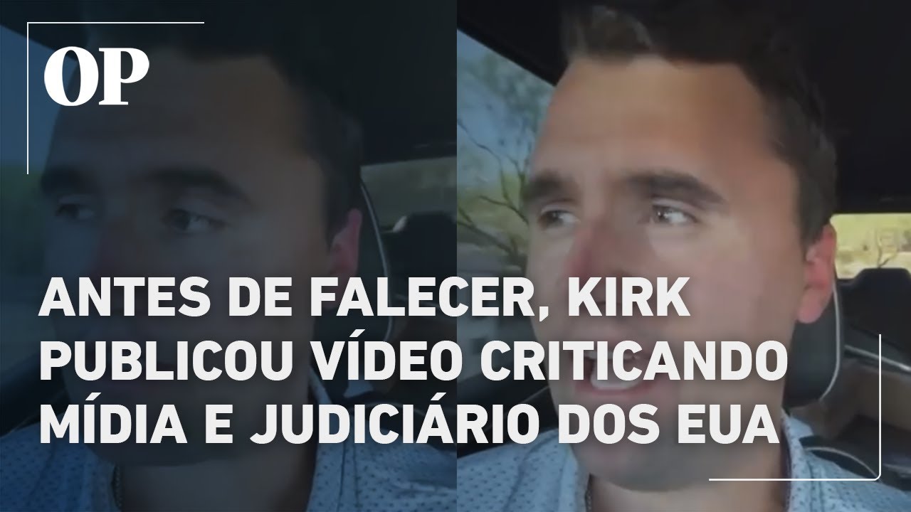 Em último vídeo publicado antes de ser assassinado Charlie Kirk criticou mídia e judiciário dos EUA