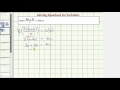 Solving Equations and Simplifying Expressions