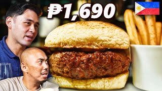 ₱20 vs. ₱1,690 Burger in Manila🇵🇭 (Palengke vs. Luxury)