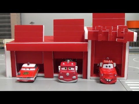 Disney Cars 3 Firetruck Mini Firestation Toys Play  디즈니 카 3 소방차 미니 소방서 장난감 놀이