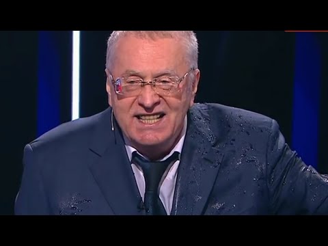 Жириновский обругал Собчак матом на дебатах. Собчак облила его водой