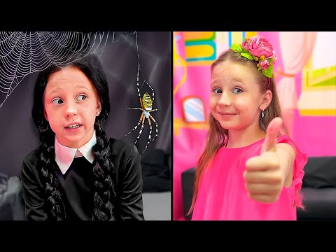 Nastya and Wednesday live together. Children's collection of funny videos