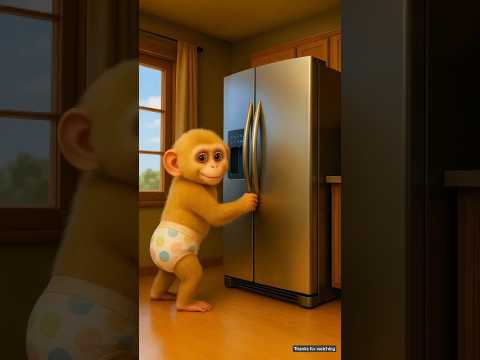 The monkey happily eats the cake and also eats the bacteria along with it 😭 #ai #monkey #cake