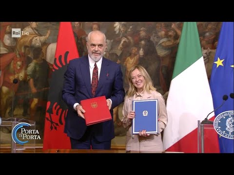 Migranti, accordo Italia-Albania - Porta a porta 07/11/2023