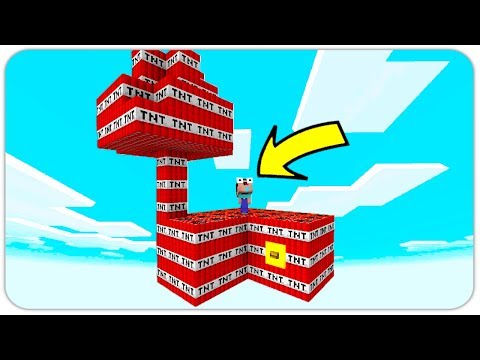 NOOB SURVIVAL on TNT ISLAND in MINECRAFT!