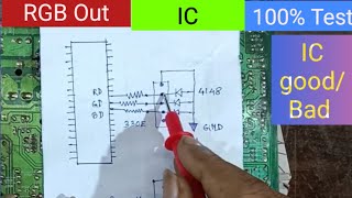 System IC ok or problem 100% identify kayse kare. Colour television colour problem ic check. 