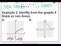 Identifying Linear vs Non-Linear Functions