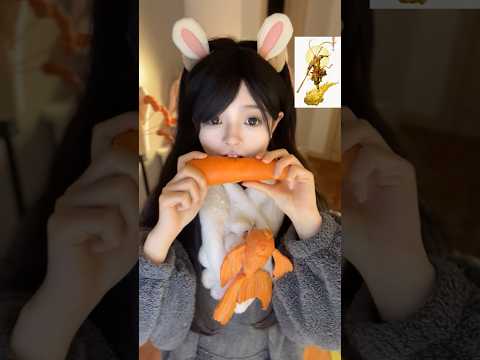 Thử thách dùng răng tạo hình cà rốt #shortvideo