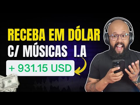 RENDA EXTRA EM DÓLAR - Com inteligência artificial criando MÚSICAS (DINHEIRO ONLINE)