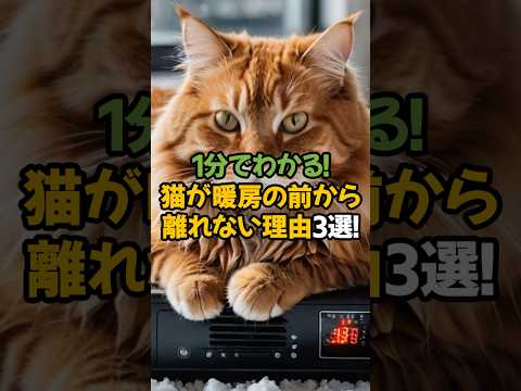 【秋冬必見】猫が暖房の前から離れない理由3選!🐾1分で解説!
