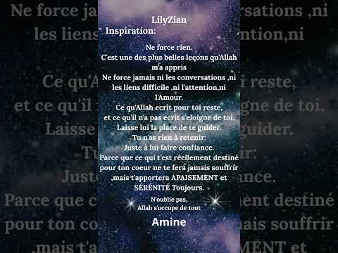 Pourquoi laisser faire la volonté d'Allah#quran #lilyzian #islamic