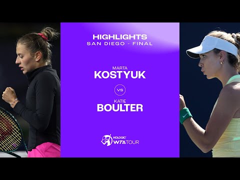 Marta Kostyuk vs. Katie Boulter | 2024 San Diego Final | WTA Match Highlights