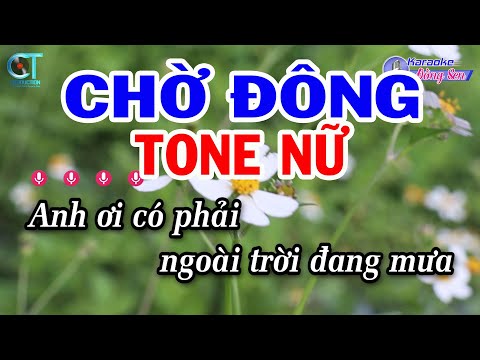 Karaoke Chờ Đông Tone Nữ F || Nhạc Sống Mới | Karaoke Đồng Sen