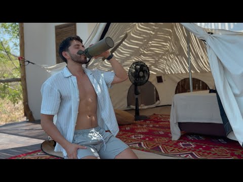 ESTO ES LO QUE HAGO CUANDO SE SUBE LA TEMPERATURA | una carpa frente al mar