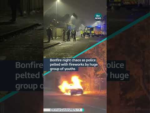 Street turned into Bonfire night 'warzone' as car set alight  | ITV News