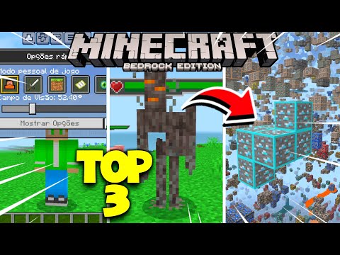 TOP 3 MELHORES TEXTURAS ÚTEIS PARA MINECRAFT PE 1.21! (MINECRAFT BEDROCK)