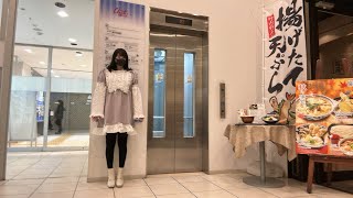 札幌シャンテのエレベーター【シースルー】