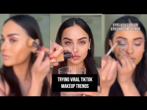 Trying & Rating Viral TikTok Makeup Trends l Christen Dominique
